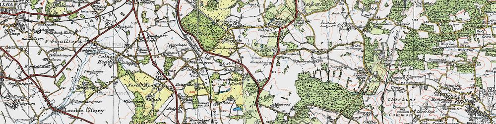 Old map of Bell Bar in 1920