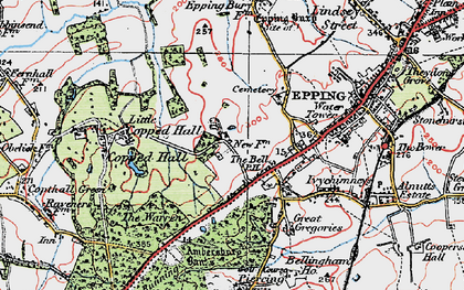 Old map of Bell Common in 1920