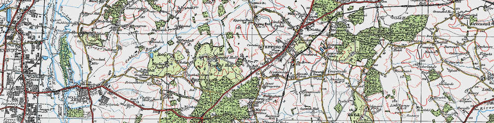 Old map of Bell Common in 1920