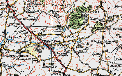 Old map of Bell End in 1921