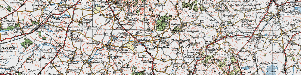 Old map of Bell End in 1921