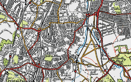 Old map of Bell Green in 1920