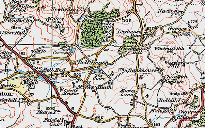 Old map of Bell Heath in 1921