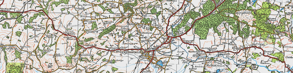 Old map of Bell Hill in 1919