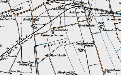 Old map of Bellasize Grange in 1924