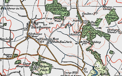 Old map of Whip Ridding Cott in 1923