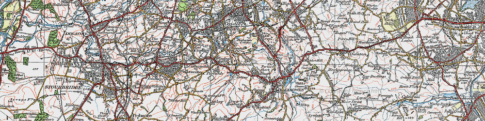 Old map of Belle Vale in 1921