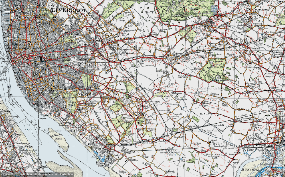 Old Map of Belle Vale, 1923 in 1923