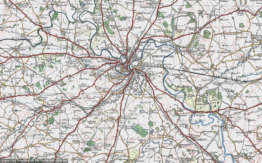 Old Map of Belle Vue, 1921 in 1921