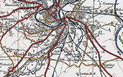 Old map of Belle Vue in 1921