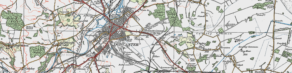 Old map of Belle Vue in 1923