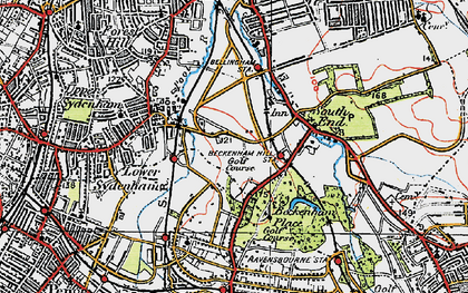 Old map of Beckingham Place Park in 1920