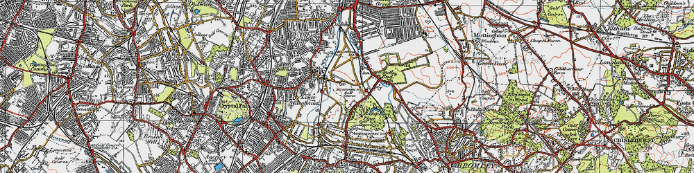 Old map of Bellingham in 1920