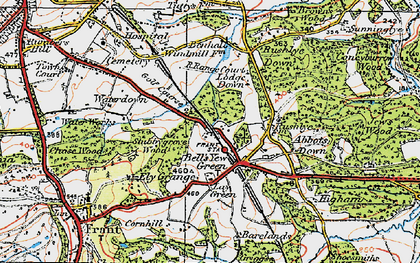 Old map of Bells Yew Green in 1920