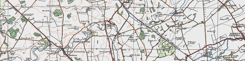 Old map of Belmesthorpe in 1922