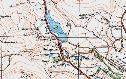 Old map of Belmont Resr in 1924