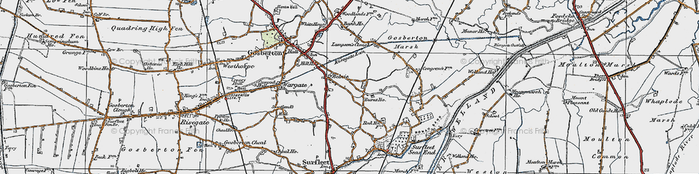 Old map of Belnie in 1922