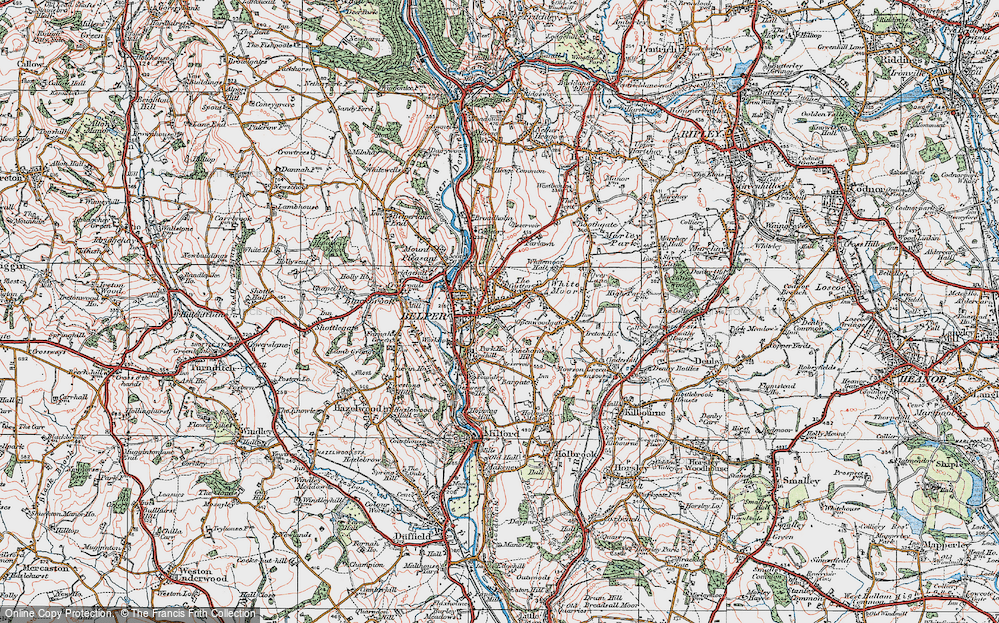 Old Map of Belper, 1921 in 1921