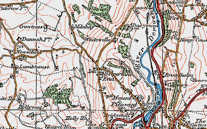 Old map of Belper Lane End in 1921