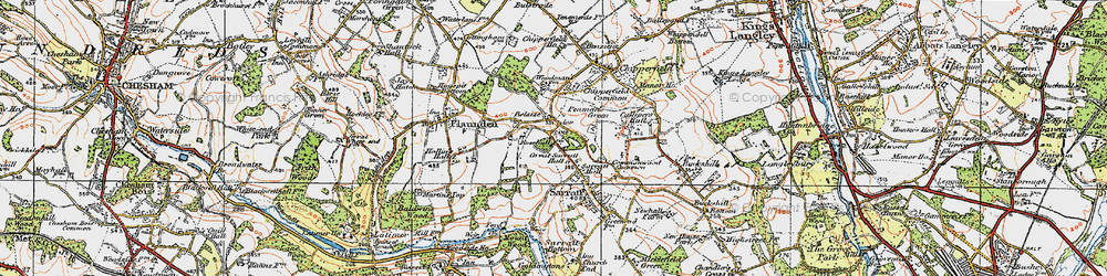 Old map of Belsize in 1920