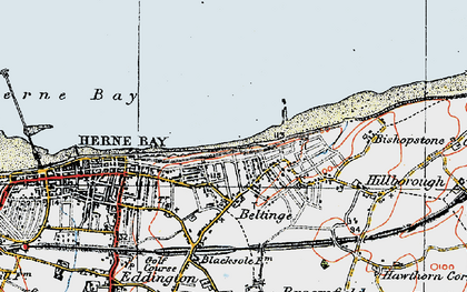Old map of Beltinge in 1920