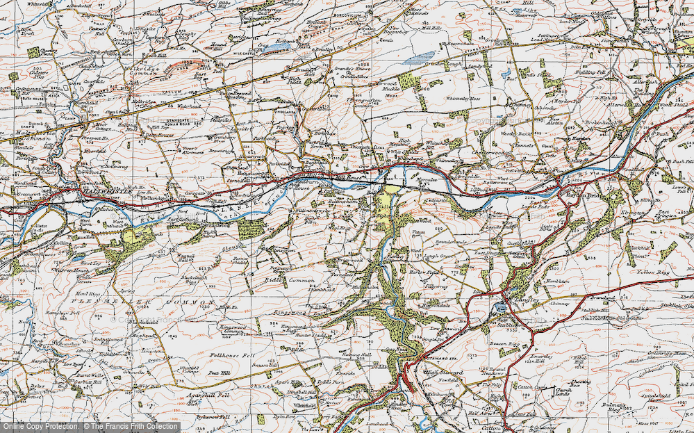 Old Map of Historic Map covering Willimoteswick in 1925