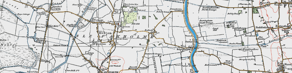 Old map of Beltoft in 1923