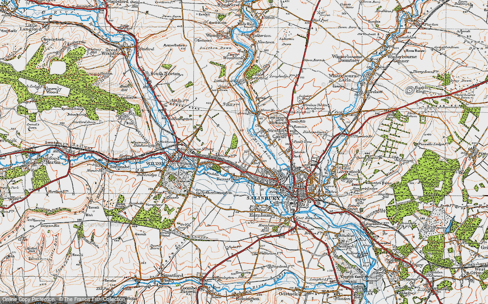 Old Map of Bemerton Heath, 1919 in 1919
