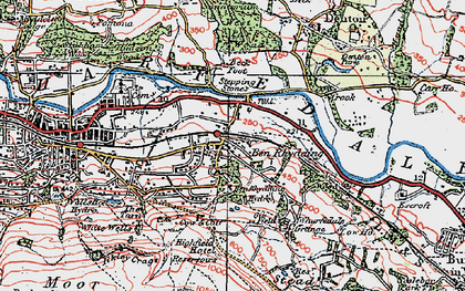 Old map of Ben Rhydding in 1925