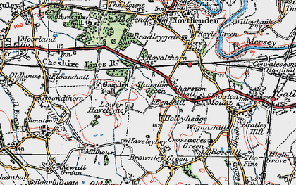 Old map of Benchill in 1923