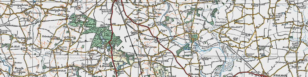 Old map of Bengate in 1922