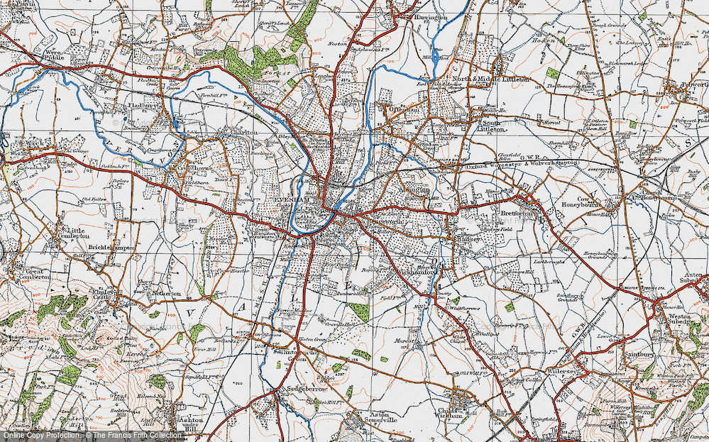 Old Map of Bengeworth, 1919 in 1919