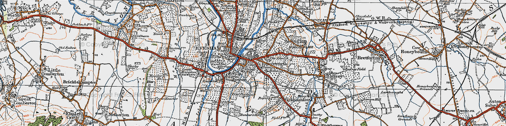 Old map of Bengeworth in 1919