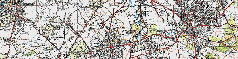 Old map of Benhilton in 1920