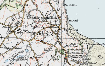 Old map of Benllech in 1922