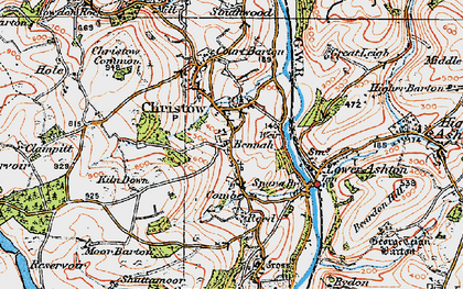 Old map of Bennah in 1919