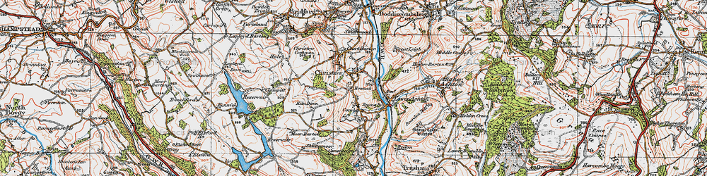 Old map of Bennah in 1919