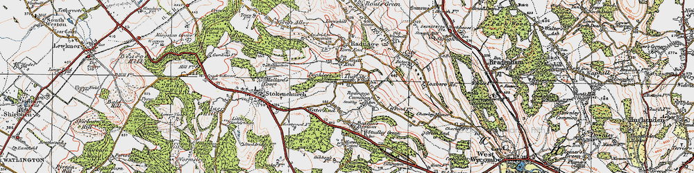 Old map of Bennett End in 1919