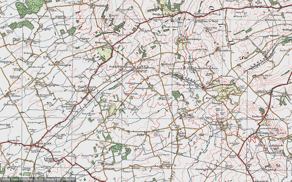 Old Map of Benniworth, 1923 in 1923