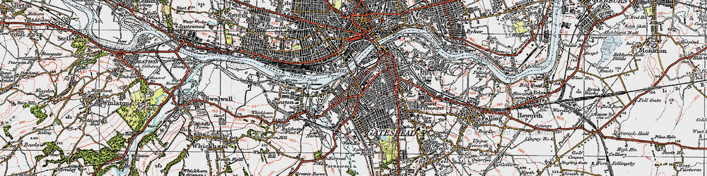 Old map of Bensham in 1925