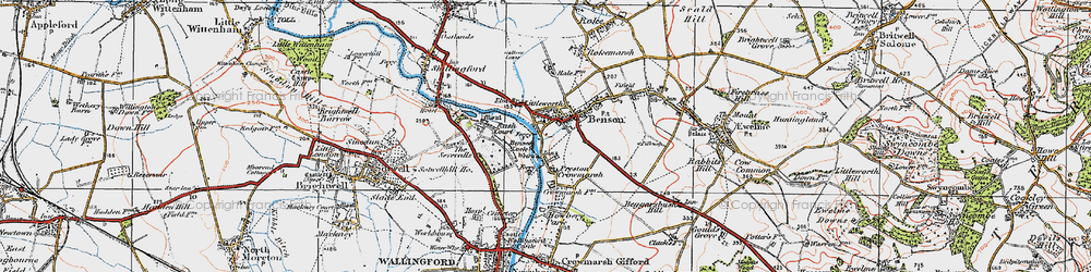 Old map of Benson in 1919