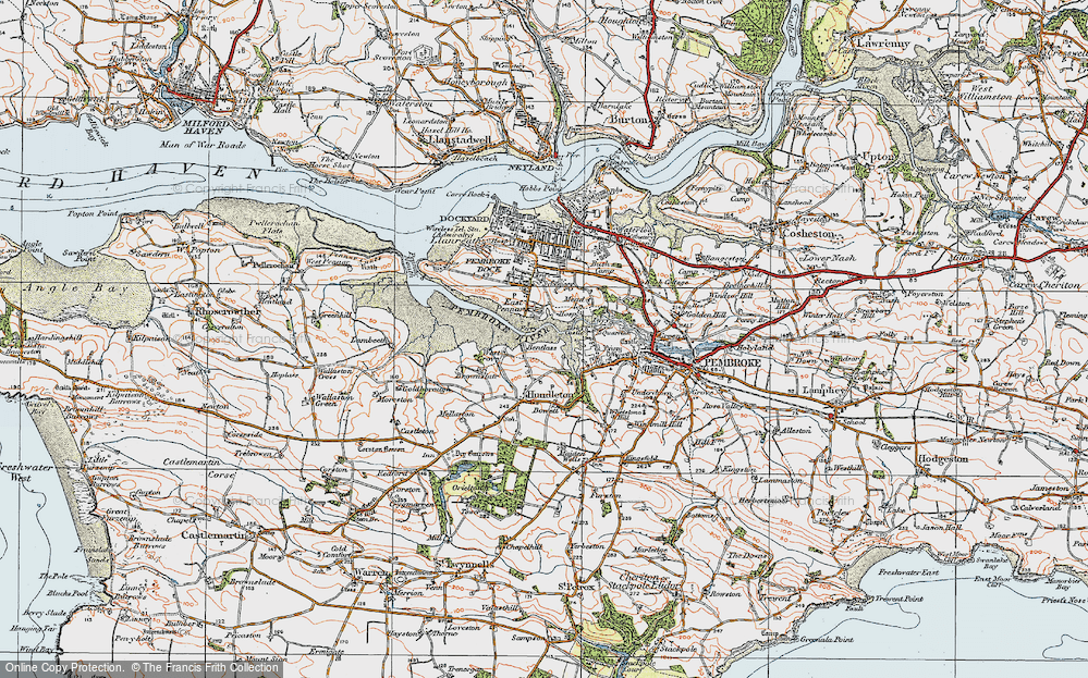 Old Map of Bentlass, 1922 in 1922