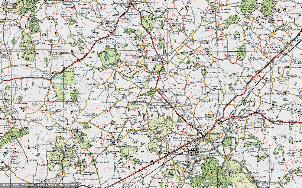 Old Map of Bentley, 1920 in 1920