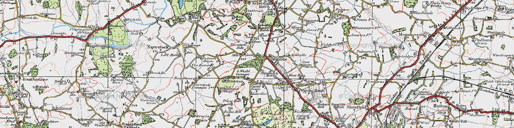 Old map of Ashwells in 1920