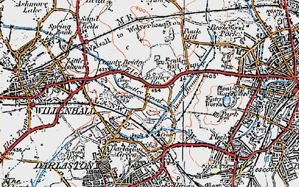 Old map of Bentley in 1921