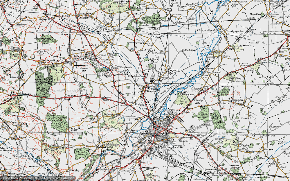 Old Map of Bentley, 1923 in 1923