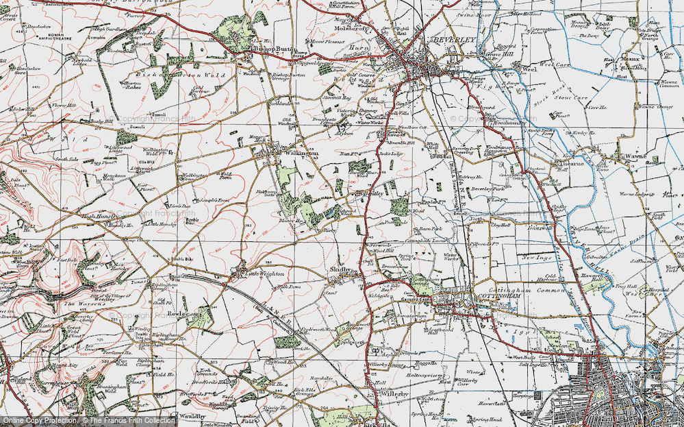Old Map of Bentley, 1924 in 1924