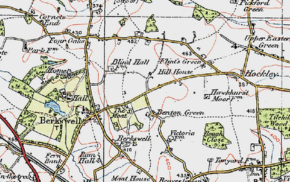 Old map of Benton Green in 1921