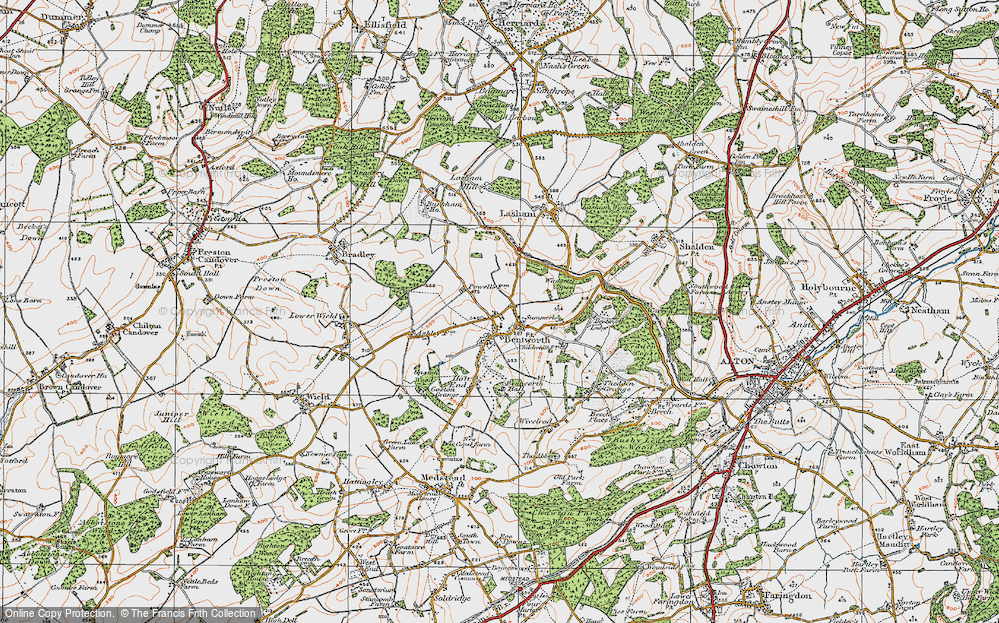 Old Map of Bentworth, 1919 in 1919