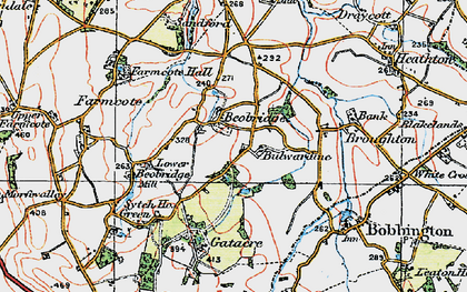 Old map of Beobridge in 1921
